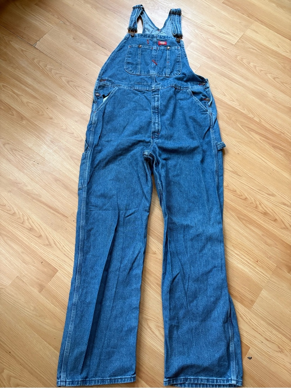 Dickies Blue Denim Overalls 34/32 bib jeans work wear